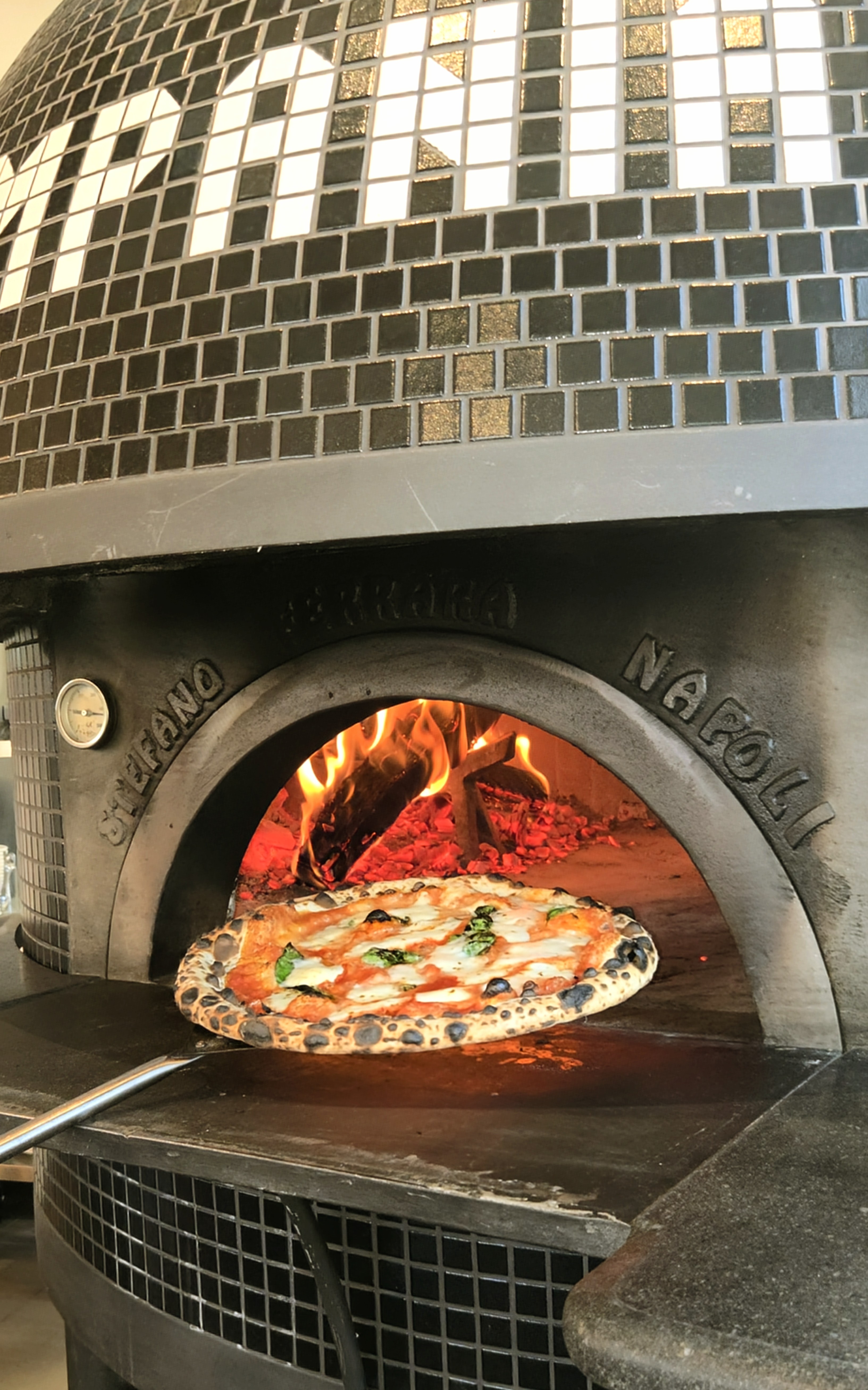 Wood-fired oven at Campania Canton